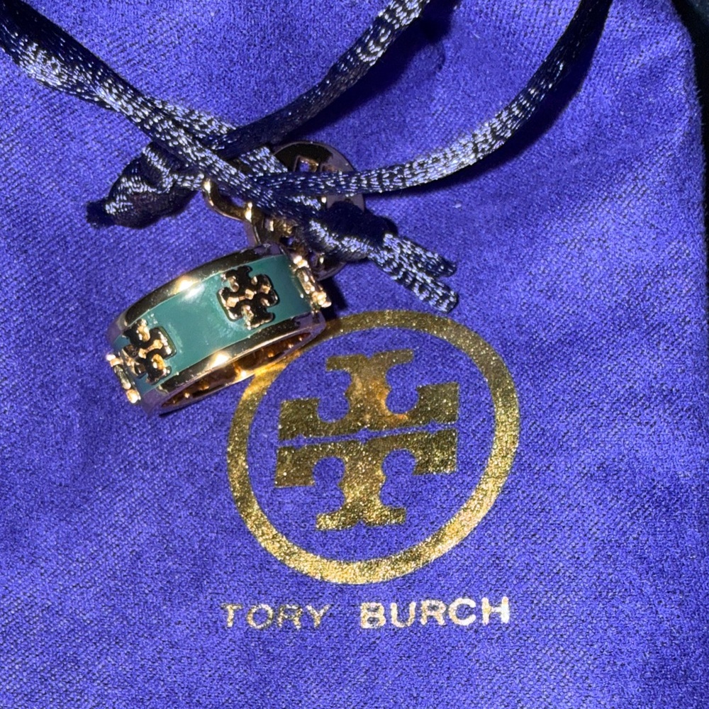 Tory Burch Gold and Green Jewelry Set. Dust bags included. - Picture 9 of 10